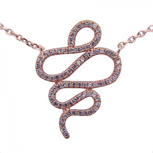conjunto tipo serpiente rosado con piedras